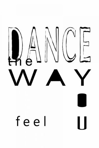 Dance the wayâ€¦ White Modern Wood Framed Art Print with Double Matting by Waltz, Anne
