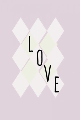 Love  White Modern Wood Framed Art Print with Double Matting by Waltz, Anne