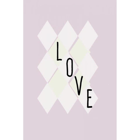 Love  Black Modern Wood Framed Art Print with Double Matting by Waltz, Anne