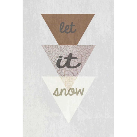 Let is snow Black Modern Wood Framed Art Print with Double Matting by Waltz, Anne