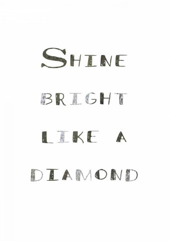 Bright like a diamond White Modern Wood Framed Art Print with Double Matting by Waltz, Anne