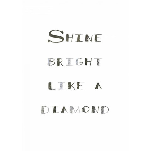 Bright like a diamond White Modern Wood Framed Art Print by Waltz, Anne