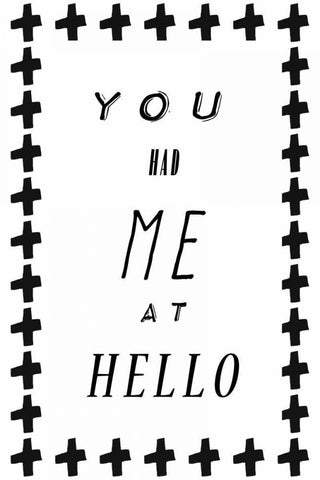 You had me â€¦I Black Ornate Wood Framed Art Print with Double Matting by Waltz, Anne