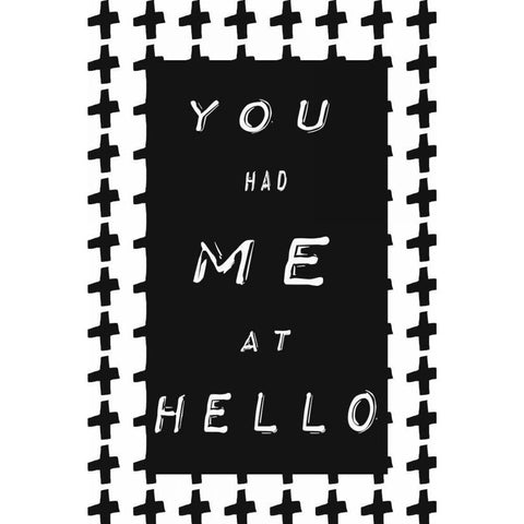 You had meâ€¦.II Black Modern Wood Framed Art Print with Double Matting by Waltz, Anne