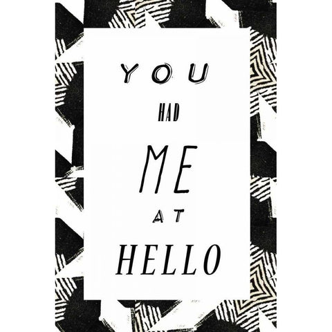 You had me â€¦III White Modern Wood Framed Art Print by Waltz, Anne