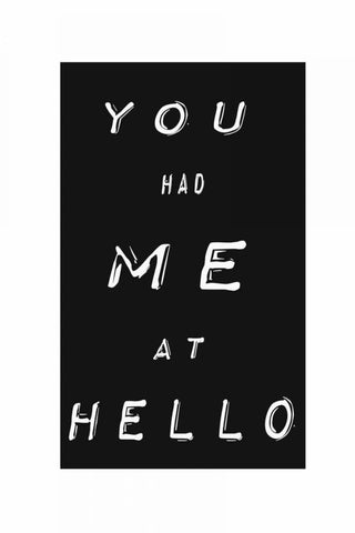 You had me IV White Modern Wood Framed Art Print with Double Matting by Waltz, Anne