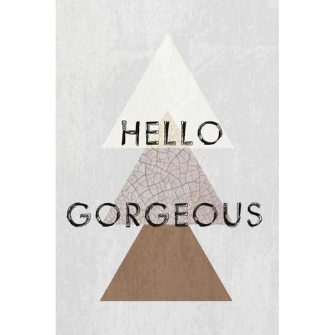 Hello gorgeous II Black Modern Wood Framed Art Print with Double Matting by Waltz, Anne