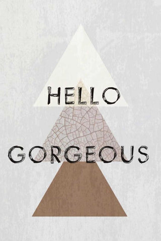 Hello gorgeous II White Modern Wood Framed Art Print with Double Matting by Waltz, Anne