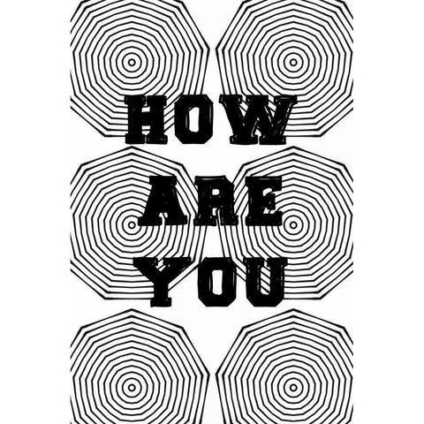 How are you Black Modern Wood Framed Art Print with Double Matting by Waltz, Anne