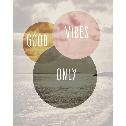 Good vibes only Gold Ornate Wood Framed Art Print with Double Matting by Waltz, Anne