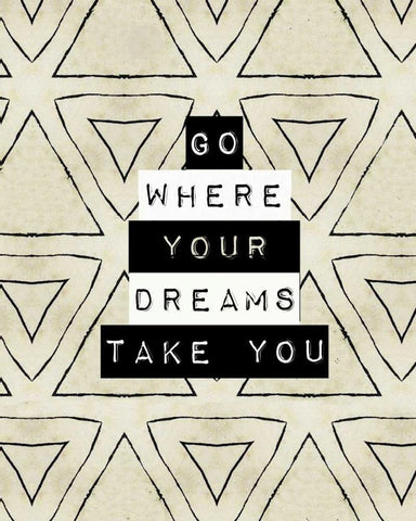 Go where you dreams III White Modern Wood Framed Art Print with Double Matting by Waltz, Anne