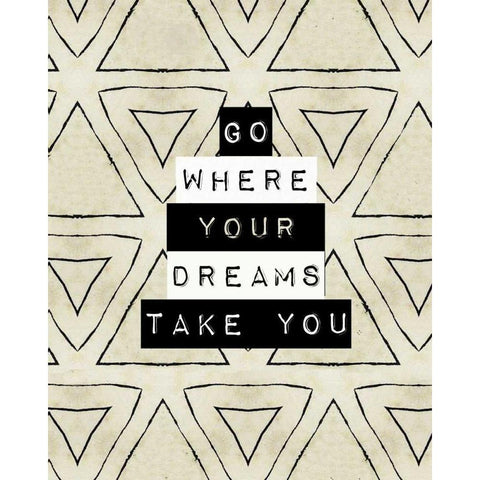 Go where you dreams III White Modern Wood Framed Art Print by Waltz, Anne