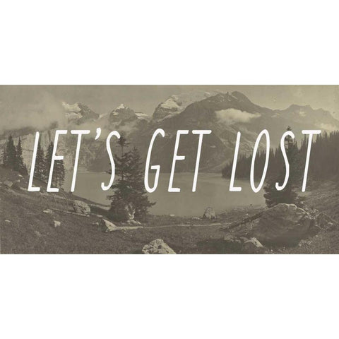 Lets get lost II Black Modern Wood Framed Art Print with Double Matting by Waltz, Anne