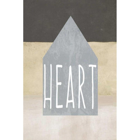 Home heart White Modern Wood Framed Art Print by Waltz, Anne