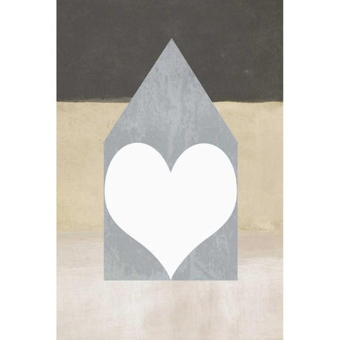 Home love White Modern Wood Framed Art Print by Waltz, Anne