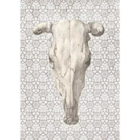 Skull wall White Modern Wood Framed Art Print by Waltz, Anne