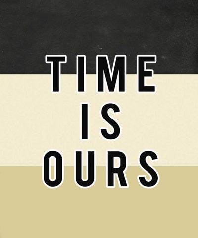 Time is ours White Modern Wood Framed Art Print with Double Matting by Waltz, Anne