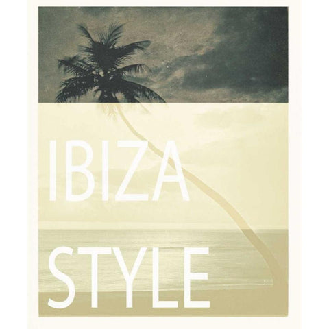 Ibiza palm style White Modern Wood Framed Art Print by Waltz, Anne