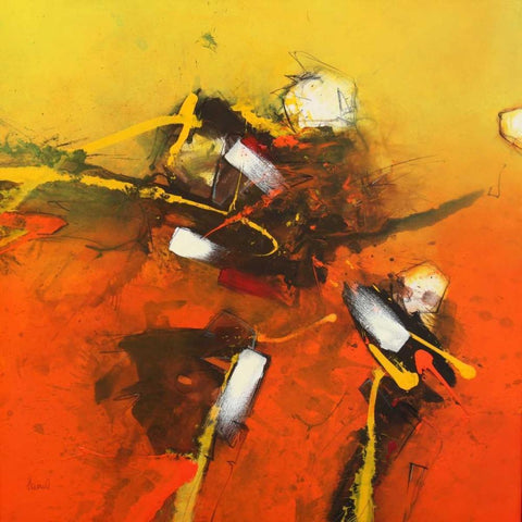 Brainflash Gold Ornate Wood Framed Art Print with Double Matting by Hansl, Alfred