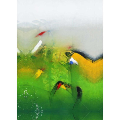 Es grunt so grun Black Modern Wood Framed Art Print by Hansl, Alfred