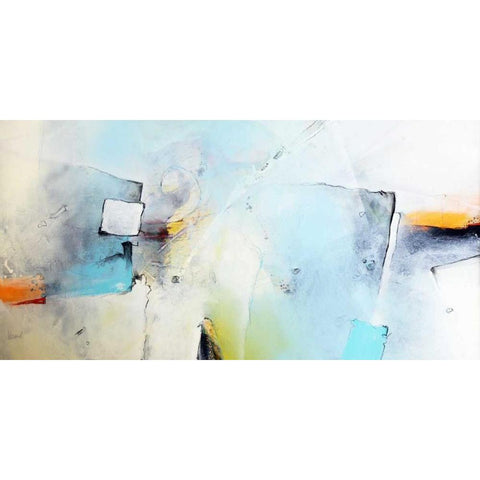 Wenn das Eis bricht White Modern Wood Framed Art Print by Hansl, Alfred