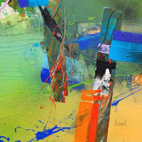 Concerto 2 White Modern Wood Framed Art Print with Double Matting by Hansl, Alfred