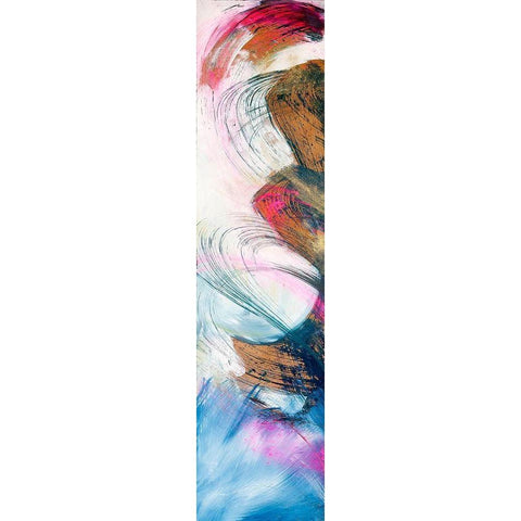 Abstraction with pink I Black Modern Wood Framed Art Print by Silberhorn-Piller, Andrea