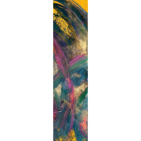 Abstraction with pink III Gold Ornate Wood Framed Art Print with Double Matting by Silberhorn-Piller, Andrea