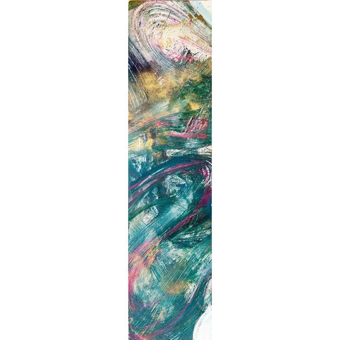 Abstraction with pink IV White Modern Wood Framed Art Print by Silberhorn-Piller, Andrea