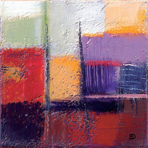 Violet Statics I White Modern Wood Framed Art Print with Double Matting by Danckaert, Bea