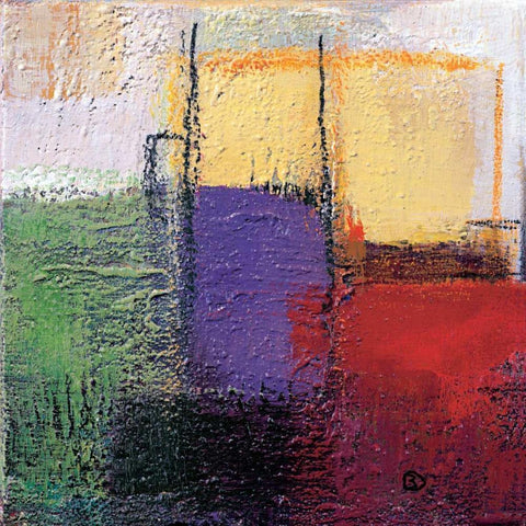 Violet Static III White Modern Wood Framed Art Print by Danckaert, Bea