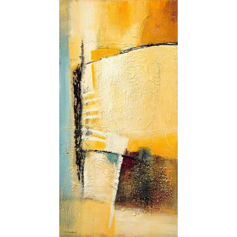 Bridge across 1 White Modern Wood Framed Art Print by Danckaert, Bea