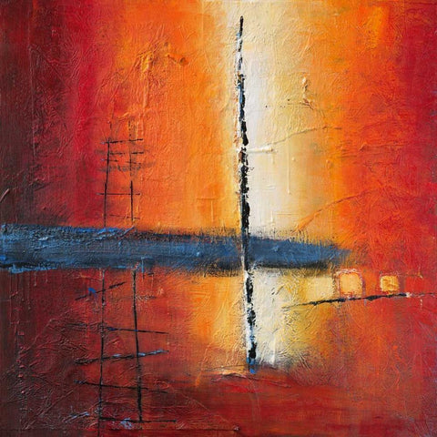 Sunbeam on Water White Modern Wood Framed Art Print by Danckaert, Bea