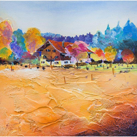 Rottal II Black Modern Wood Framed Art Print by Gerner, Bernhard