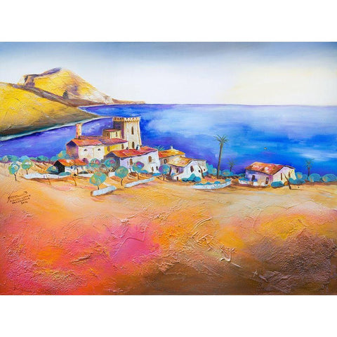 Sizilien Black Modern Wood Framed Art Print by Gerner, Bernhard