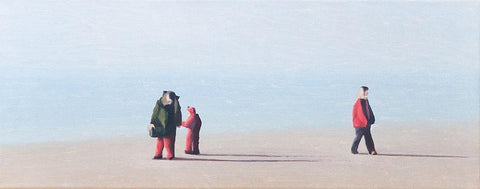 Am Meer White Modern Wood Framed Art Print with Double Matting by Kock, Bernhard