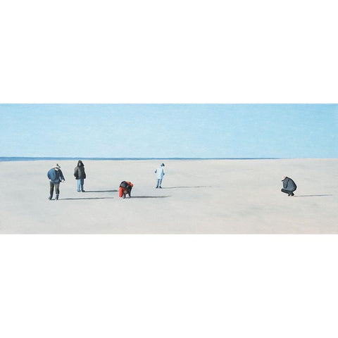 Bernsteinsucher White Modern Wood Framed Art Print by Kock, Bernhard