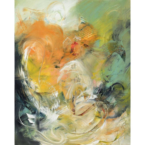 BlÃ¼tenstengel I White Modern Wood Framed Art Print by Middendorf, Christiane