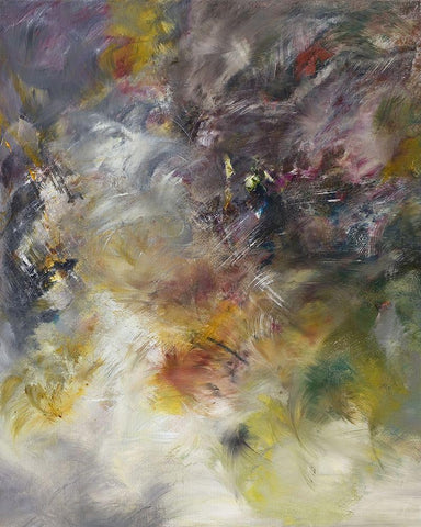 Extravaganz VI White Modern Wood Framed Art Print with Double Matting by Middendorf, Christiane