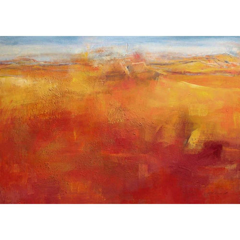 Weites Land III Black Modern Wood Framed Art Print with Double Matting by Ohland, Christa