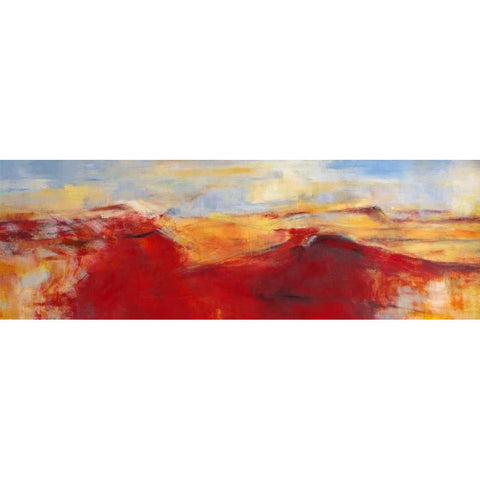 Sommerland I Black Modern Wood Framed Art Print with Double Matting by Ohland, Christa