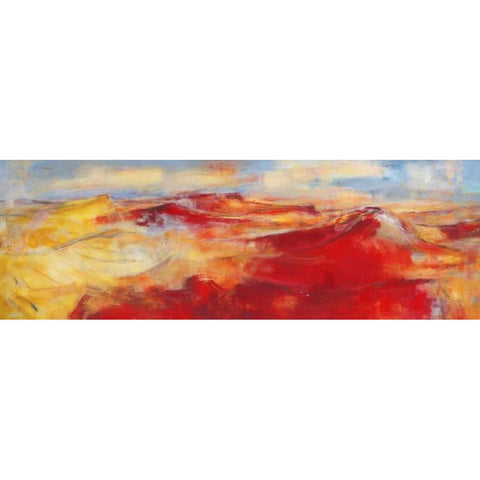 Sommerland II Black Modern Wood Framed Art Print with Double Matting by Ohland, Christa