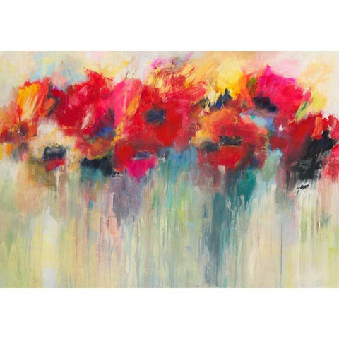 Farbklange III White Modern Wood Framed Art Print by Ohland, Christa