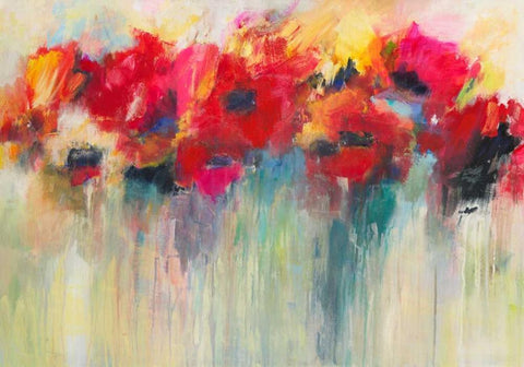 Farbklange III Black Ornate Wood Framed Art Print with Double Matting by Ohland, Christa