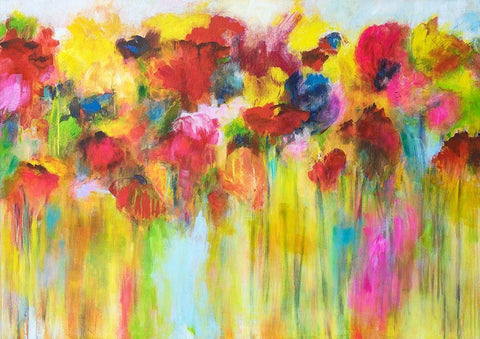 Sommerflora White Modern Wood Framed Art Print with Double Matting by Ohland, Christa