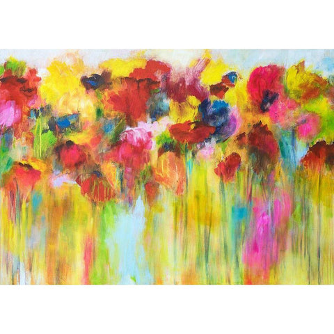 Sommerflora White Modern Wood Framed Art Print by Ohland, Christa