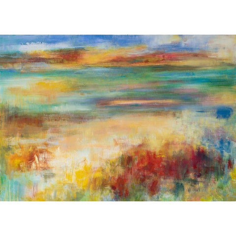 Abendstimmung White Modern Wood Framed Art Print by Ohland, Christa