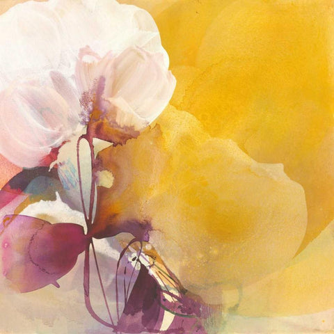 White Blossom White Modern Wood Framed Art Print with Double Matting by Witt, El