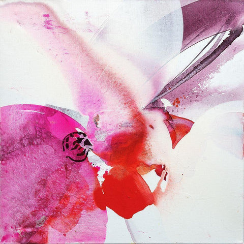 Orchid Flower Black Modern Wood Framed Art Print by Witt, El