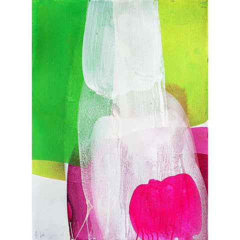 Green Plant White Modern Wood Framed Art Print by Witt, El